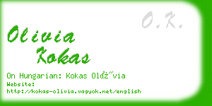 olivia kokas business card